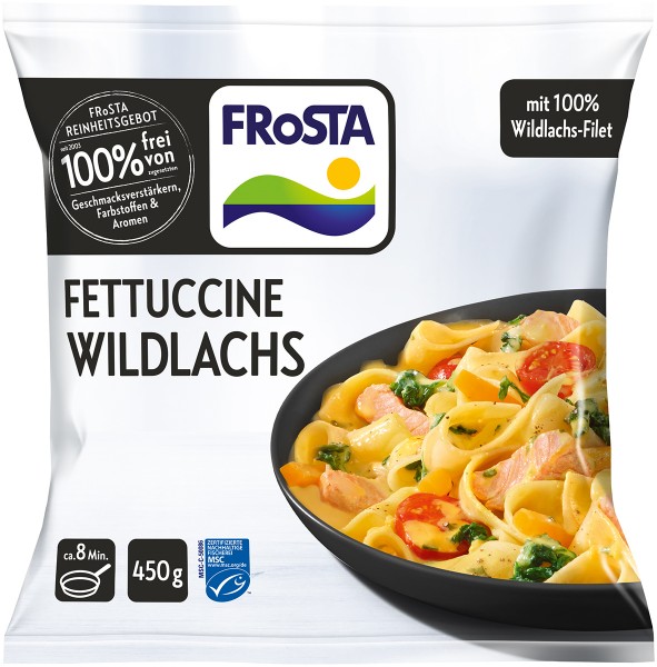 FRoSTA Fettuccine Wildlachs in Safran Sahne Sauce (450g)