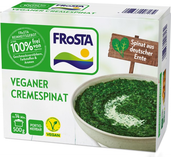 FRoSTA veganer Cremespinat 500g Packshot