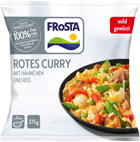 FRoSTA rotes Curry mit Hähnchen und Reis (375g)