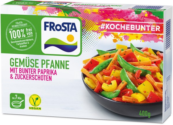 FRoSTA Gemüse Pfanne mit bunter Paprika & Zuckerschoten (400 g)
