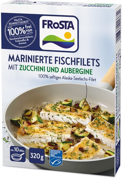 FRoSTA Marinierte Fischfilets mit Zucchini und Aubergine - Packshot